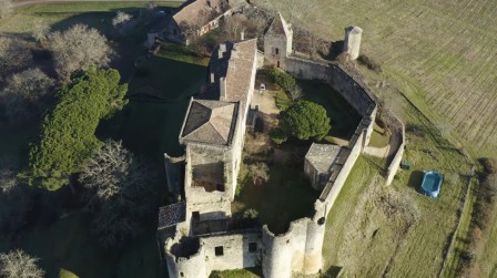 Château de Benauge - Vue aérienne - fin 2021